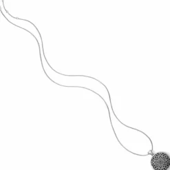 Brighton Serendipity Convertible Locket Necklace Silver-Black New