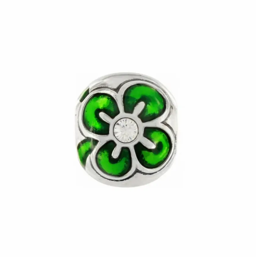 Brighton Shamrock Bead Silver-Green Fashion