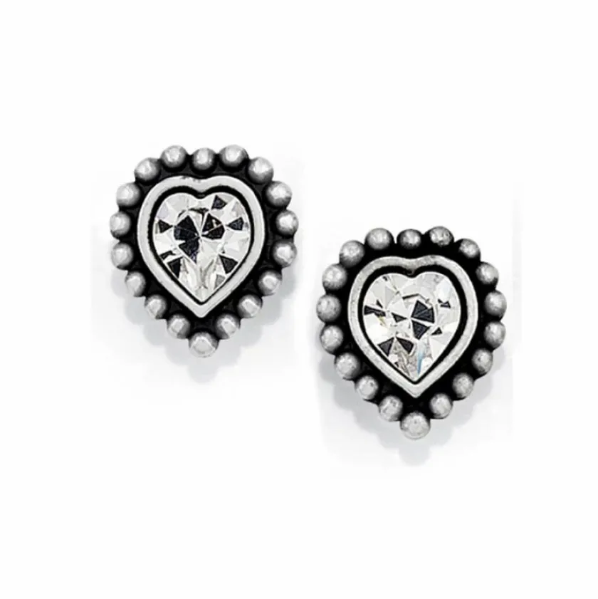 Brighton Shimmer Heart Mini Post Earrings New
