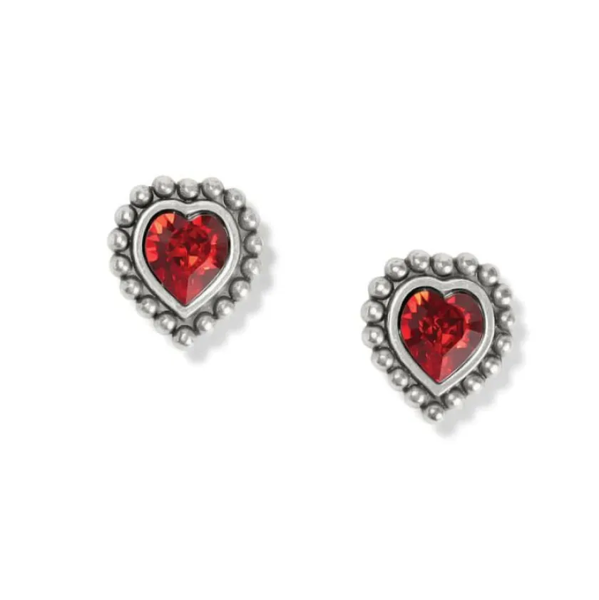 Brighton Shimmer Heart Mini Post Earrings New