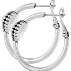 Brighton Shimmer Heart Small Hoop Earrings Silver Online