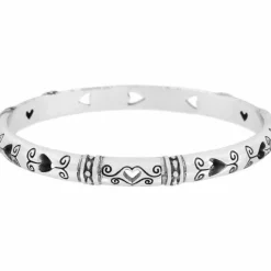 Brighton Shot Thru The Heart Bangle Silver Hot