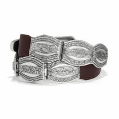 Brighton Silver Links Belt Brown Discount