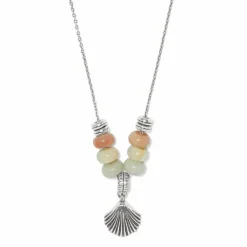 Brighton Silver Shells Bay Necklace Silver-Blue Fashion