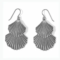 Brighton Shells Two Tier French Wire Earrings Silver Hot