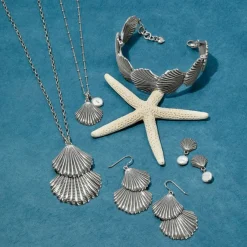 Brighton Shells Two Tier Necklace Silver Discount