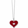Brighton Simply Charming Love Necklace Silver-Red Online