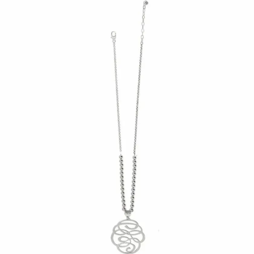 Brighton Skribbel Beaded Necklace Silver Clearance