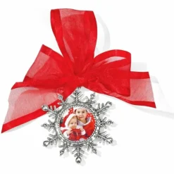 Brighton Snowflake Photo Ornament Silver Hot