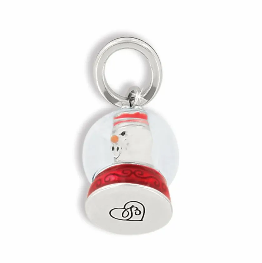Brighton Snowglobe Snow Man Charm Silver-Multi Outlet