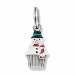 Brighton Snowman Cupcake Charm White New