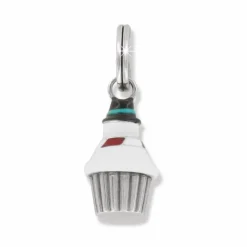 Brighton Snowman Cupcake Charm White New