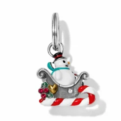 Brighton Snowman Sleigh Charm Silver-Multi Sale
