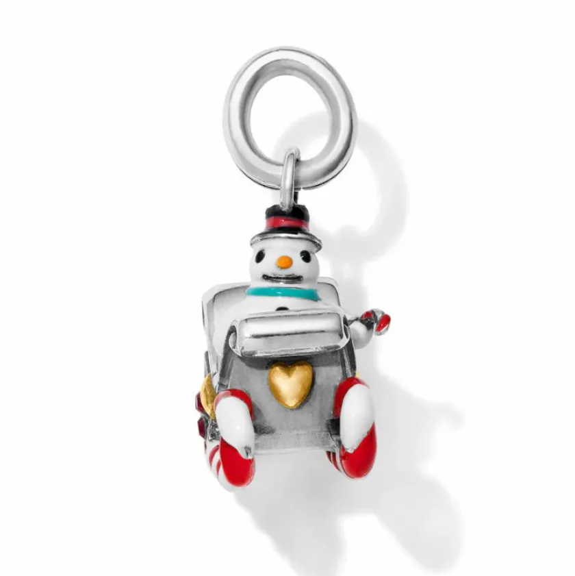 Brighton Snowman Sleigh Charm Silver-Multi Sale