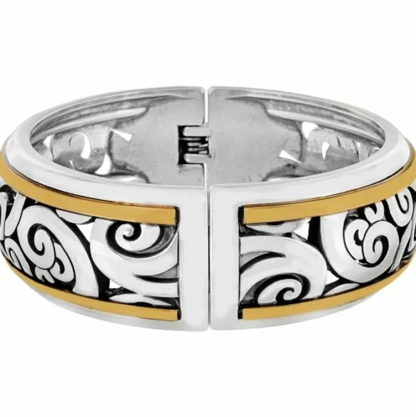 Brighton Spin Master Hinged Bangle Silver-Gold Fashion