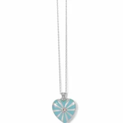 Brighton Sunray Heart Necklace Silver-Blue Best