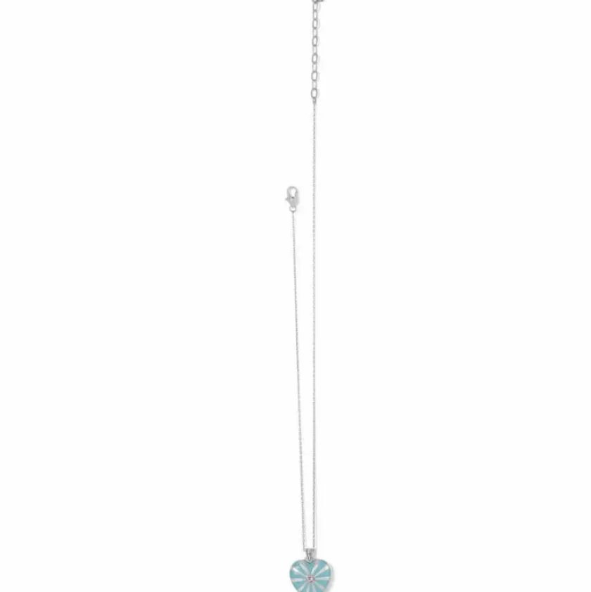 Brighton Sunray Heart Necklace Silver-Blue Best