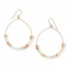 Brighton Sunset Cove Hoop Earrings Gold-Pink Clearance