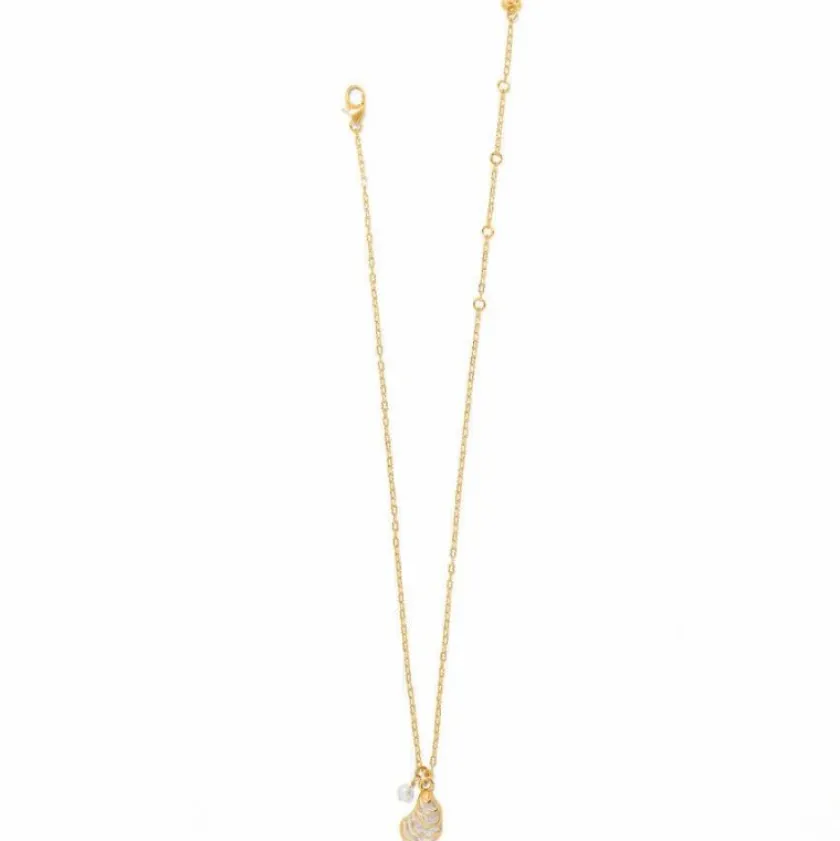 Brighton Sunset Cove Oyster Duo Necklace Gold-Pearl Discount