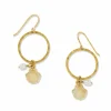 Brighton Sunset Cove Pearl French Wire Earrings Gold-Pearl Outlet