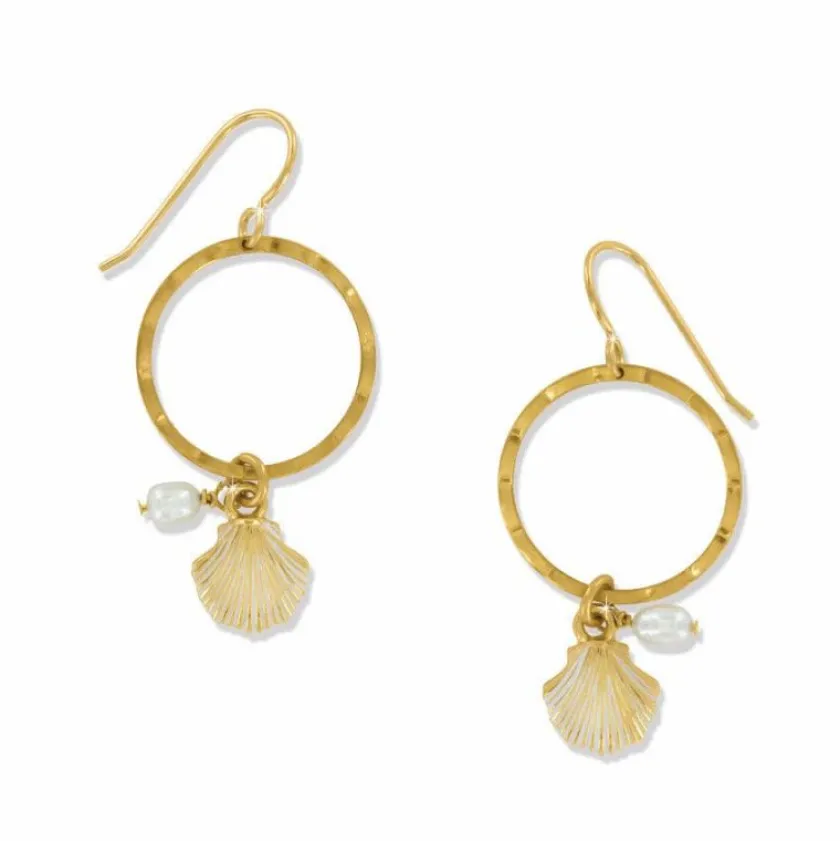 Brighton Sunset Cove Pearl French Wire Earrings Gold-Pearl Outlet