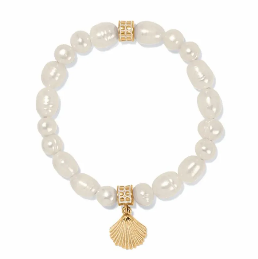 Brighton Sunset Cove Pearl Stretch Bracelet Gold-Pearl New