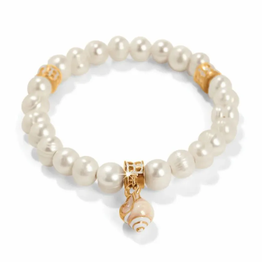 Brighton Sunset Cove Poli Pearl Stretch Bracelet Gold-Pearl Outlet
