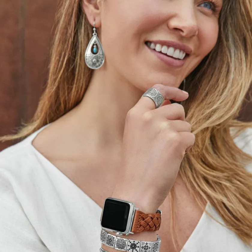 Brighton Sutton Braided Leather Watch Band Best