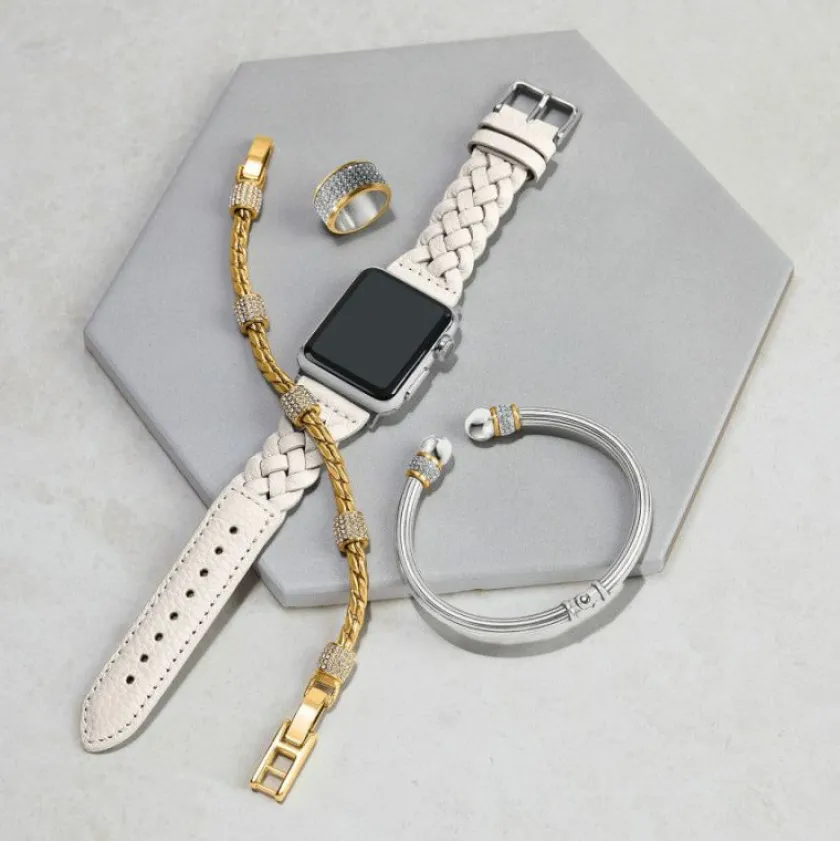 Brighton Sutton Braided Leather Watch Band Best