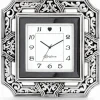Brighton Tango Square Clock Silver Best