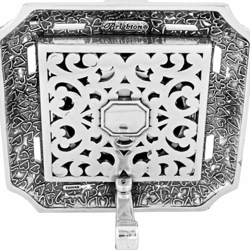 Brighton Tango Square Clock Silver Best