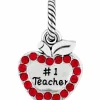 Brighton Teacher Charm Silver-Red Discount