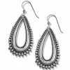 Brighton Telluride Peak Teardrop French Wire Earrings Silver Hot