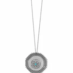 Brighton Telluride West Pendant Necklace Silver-Turquoise Online