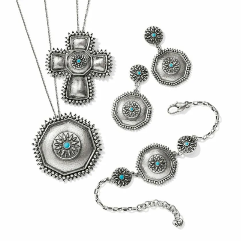 Brighton Telluride West Pendant Necklace Silver-Turquoise Online