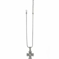 Brighton Temple Cross Necklace Silver-Gold New