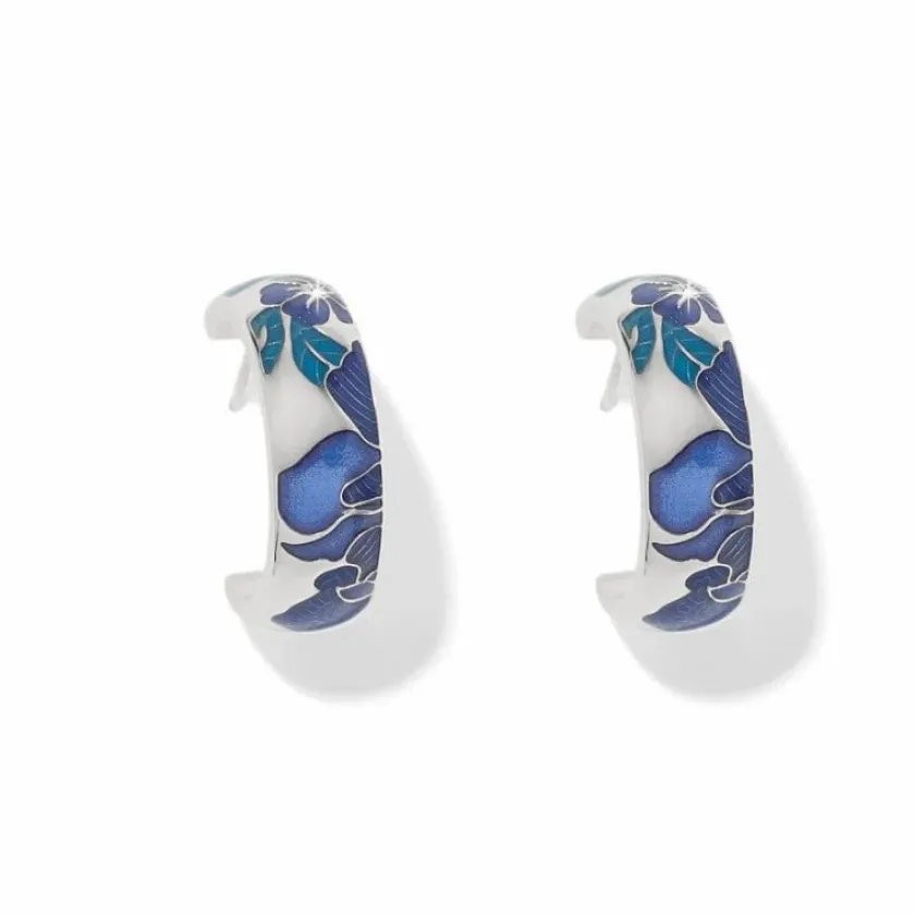 Brighton Terra Hoop Earrings Silver-Blue New