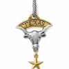 Brighton Texas Longhorn Charm Silver-Gold Best