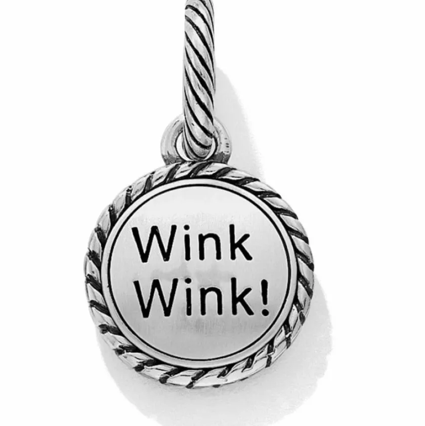 Brighton Text Me Wink Charm Silver Fashion