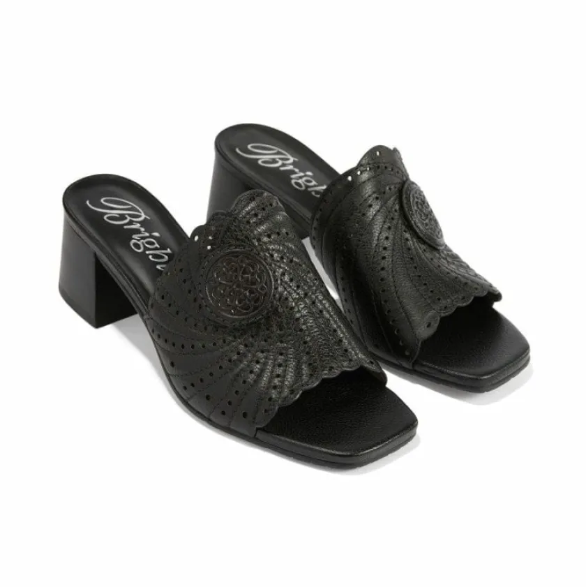 Brighton Theda Heel Sandals Black Discount