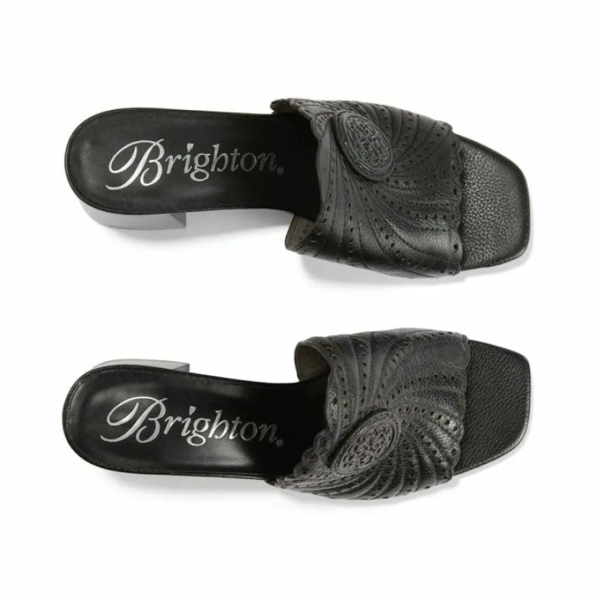 Brighton Theda Heel Sandals Black Discount