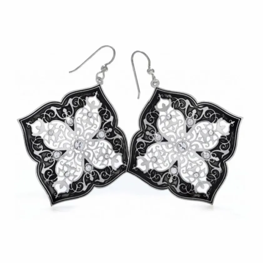 Brighton Theodora Statement Earrings Silver-Black Outlet