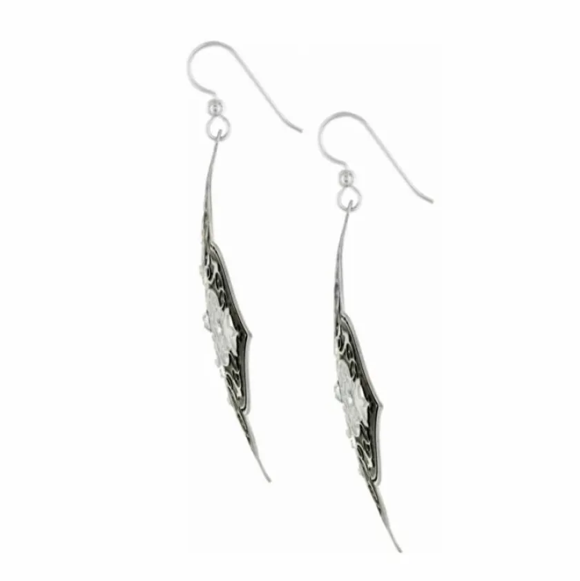 Brighton Theodora Statement Earrings Silver-Black Outlet
