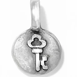 Brighton Token Key Charm Silver New