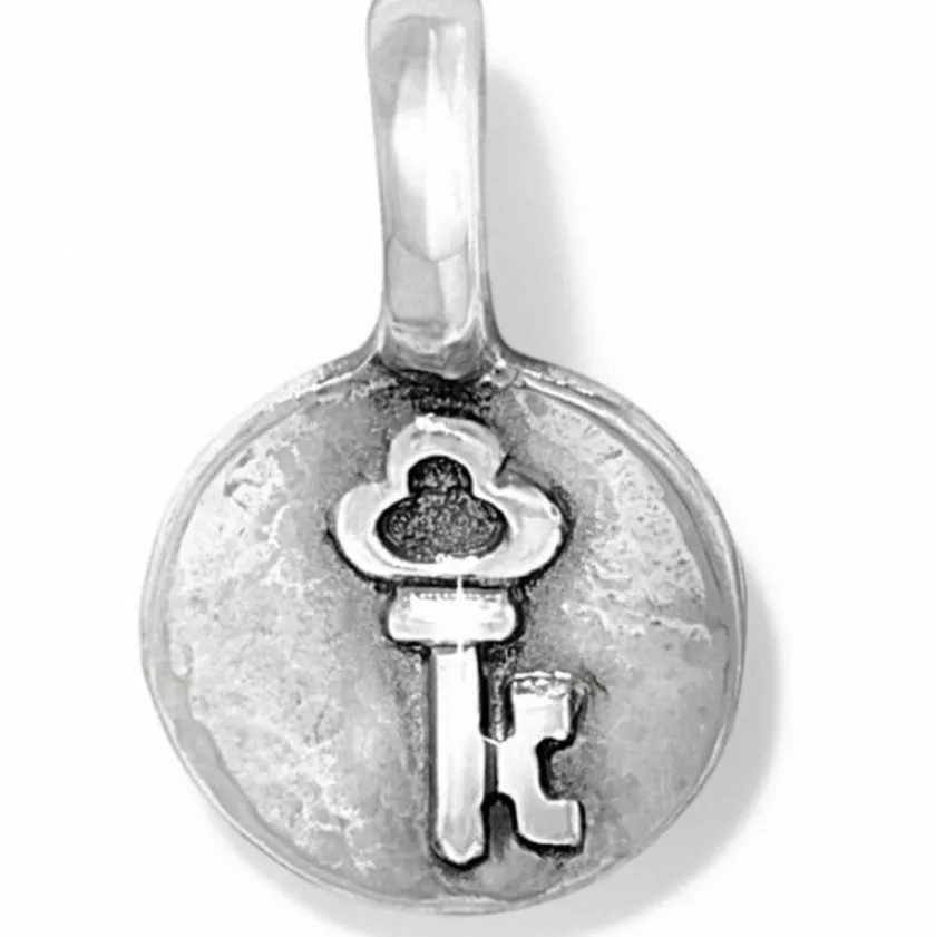 Brighton Token Key Charm Silver New