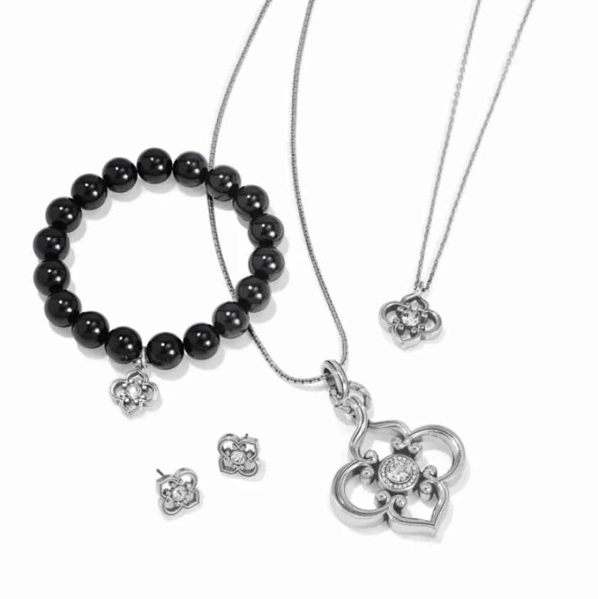 Brighton Toledo Stretch Bracelet Silver-Black Clearance