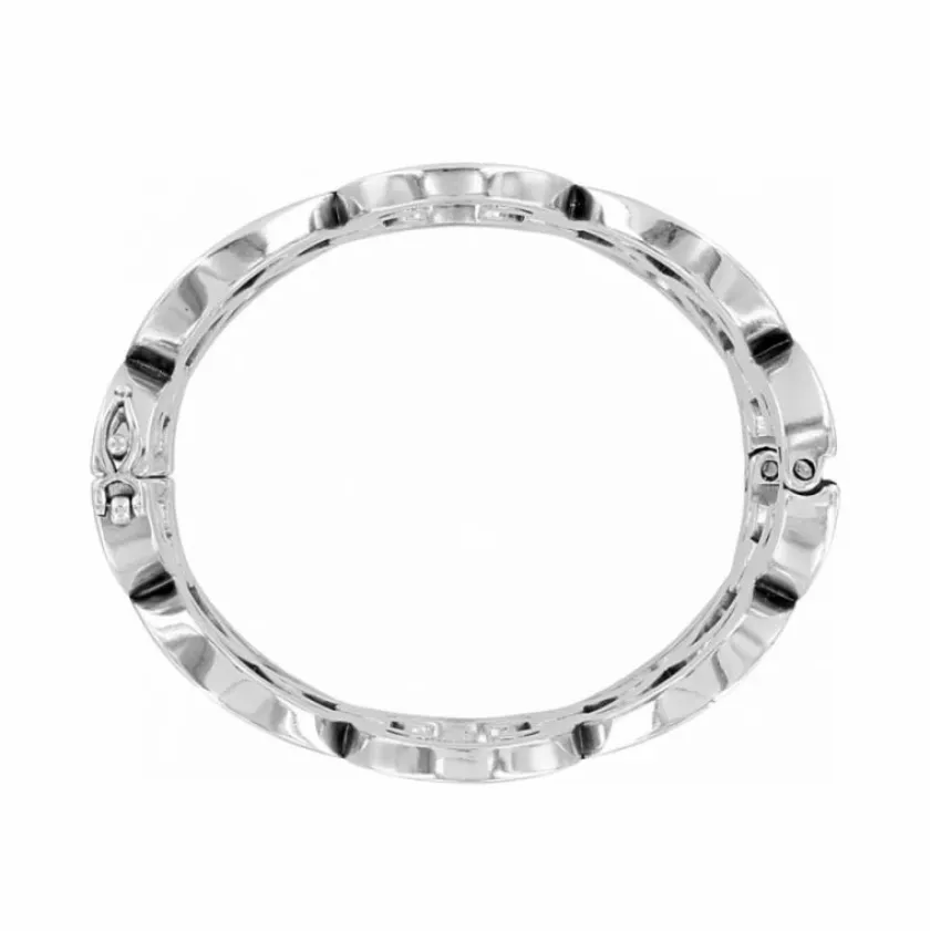Brighton Toledo Wide Hinged Bangle Silver Hot
