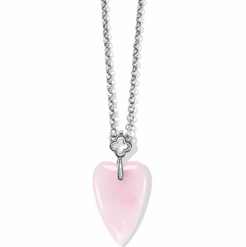 Brighton Toledo With Love Rose Quartz Necklace Pink Clearance