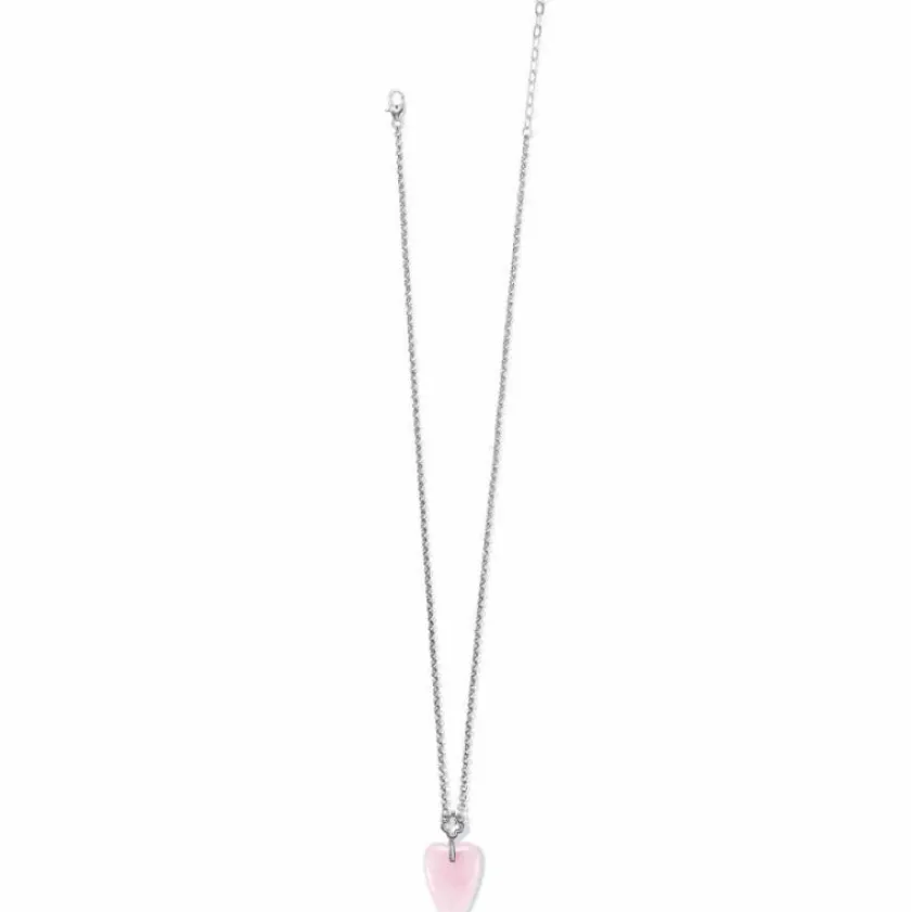 Brighton Toledo With Love Rose Quartz Necklace Pink Clearance