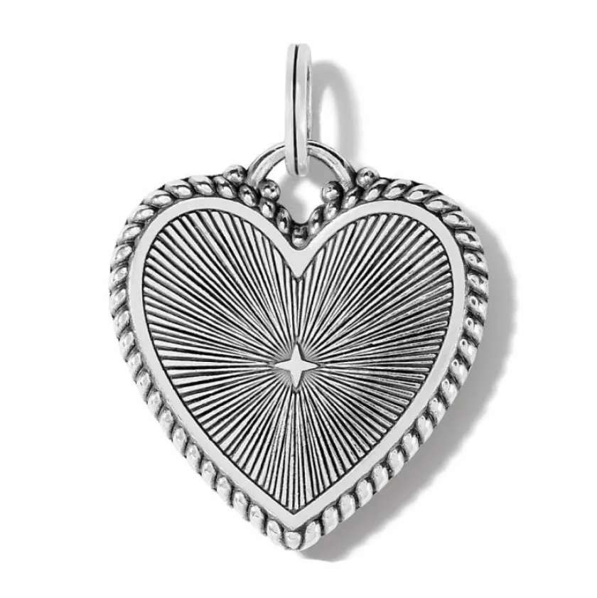 Brighton Treasured Heart Amulet Silver-Emerald Best